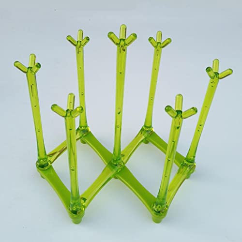 getuse Égouttoir à gobelets rétractable – Support réglable pour bouteille et égouttoir en verre, design pliable et peu encombrant, plastique de qualité alimentaire respectueux de l'environnement, sans
