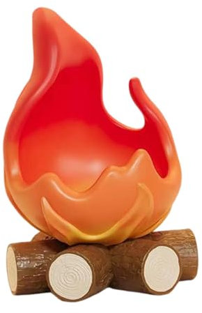 jojomis Cuenco decorativo con forma de llama, bandeja de resina para llaves, joyas, objetos pequeños, 5.91 x 9.06 pulgadas, rojo, naranja, marrón, organizador de escritorio para el hogar