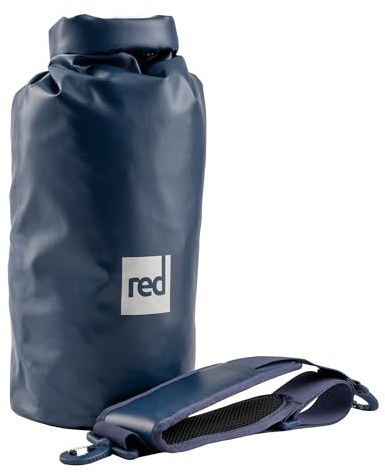 Red Original Waterproof Roll Top Dry Bag 10L with Shoulder Strap– Completely Submergible, Puncture-Resistant, for Paddleboarding, Swimming, Kayaking - Ocean Blue