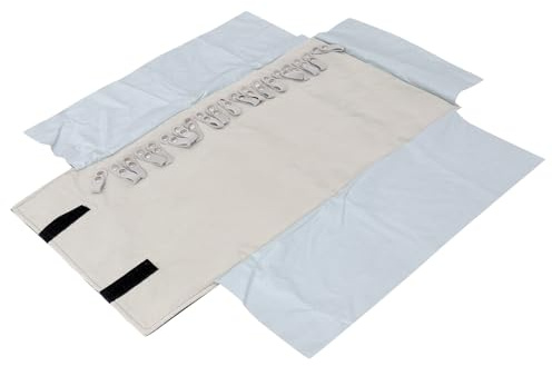 IMIKEYA Astuccio Portagioielli Arrotolabile in Peluche Grigio, Organizer Compatto per Bracciali, Collane e Orecchini, Custodia da Viaggio per Gioielli Tessuto Protettivo