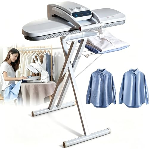 1800W Commercial Iron Press Machine,Steam Injection, 5 Preset Modes Support Frame Model