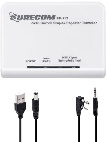 Mcbazel Surecom SR-112 Controllore del Ripetitore Simplex Cross Band con Connettore K e Cavo 46-K per Kenwood PUXING WOUXUN QUANSHENG