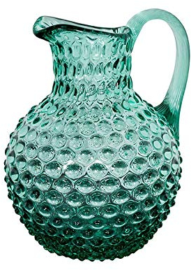 Caraffa in cristallo punta di diamante verde 2L