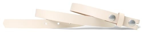 FRONHOFER Wechselgürtel Leder 2,5 cm ohne Schnalle, Druckknopf | Bundweite 80-125 cm, zwei Druckknöpfe zum Schnallenwechsel, Leder ca. 2 mm flach, Made in Germany
