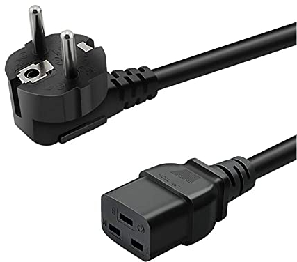 FSKE C19 Netzkabel 3 Meter Schuko CEE7/7 Stecker auf IEC 320 C19 PC Netzkabel für PDU UPS