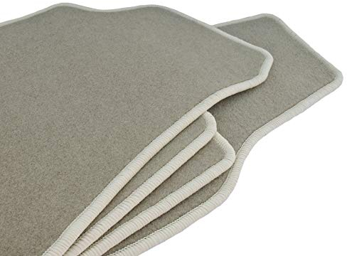 Dunkel Beige Velour Fußmatten Satz für Volvo V50 / S40 II / C30 (2004-2012) - 4-teilig - Passgenau