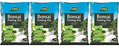 Garden & Outdoors Westland Bonsai Potting Compost Mix and Enriched with Seramis 4 Litre (4 Pack)