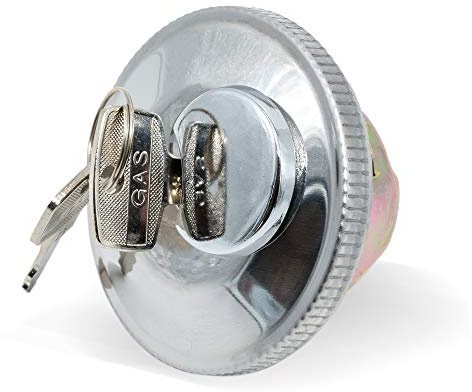 Supertec Tankdeckel Schloss chrom Ø 40 mm kompatibel mit Hercules Prima M | Abschließbar, 2 Schlüssel kompatibel mit Kreidler Florett RMC/S Mofa, Zündapp GTS 50 Mofa, Kreidler Florett LF Mofa