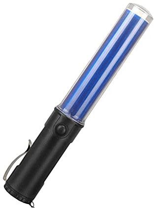 Baton Lumineux De Trafic, 26cm Bâton De Circulation LED Baguette De Trafic De Signal Bleu Baton Lumineux Fluorescent Bâton De Trafic LED Pour Contrôle De Circulation, Signalisation Routière, Concert