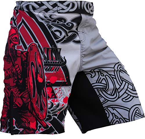 Hardcore Training Viking 2.0 Fight Shorts Hombre Pantalones Cortos MMA BJJ Boxeo Grappling Fitness No Gi