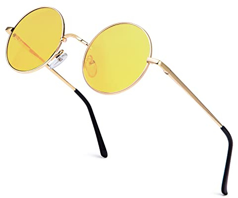ANYLUV Sonnenbrille Herren Polarisiert, Runde Sonnenbrille Herren Damen Klassische mit UV-Schutz 45mm