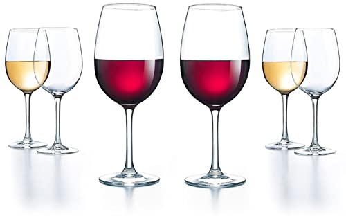 Tradineur - Set de 6 copas de vino de cristal, diseño sofisticado y elegante, aptas para lavavajillas, restaurante, hogar (47 cl, 22 x 7 cm)