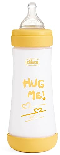 Chicco Perfect 5 Flacone Anti-Colic Flacone da 300 ml a flusso rapido, per neonati 4 m +, tettarella in silicone, borraccia da 300 ml con sistema Intui-Flow