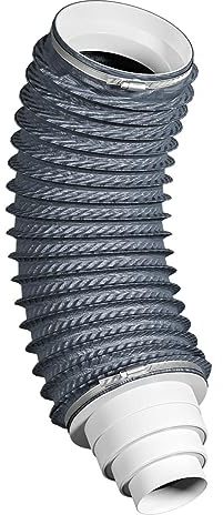Tuyau de raccordement flexible DN150 avec réducteur Ø 80-125 mm pour aérateur de toit, pierre de purge, tuyau flexible (avec anneau latéral de la ventilation)