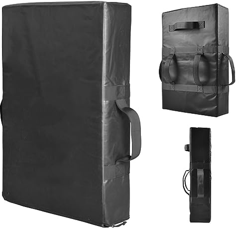 Doubleriver Taekwondo Kick Pad Curved Strike Shield for MMA Muay Thai Karate Training, Large 26x18 Inch Blocking Target with 5 Adjustable Handles, Durable PVC Leather and Thick Sponge Core