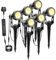 ECOWHO Garden Spotlights Mains, 21m Extendable Outdoor Spike Lights 12V LED Pathway Lighting IP65 Waterproof Electric Garden Uplighter for Path Yard Patio (18W 6-Packs Warm White), Wall/Spike Mounted