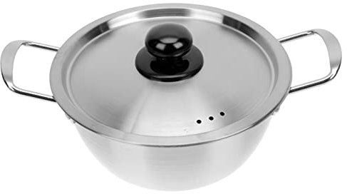 Alipis Edelstahltopf Mit Doppelgriff Für Instant-nudeln Kleiner Kochtopf Als Hot Pot Für Suppe Und Milch Langlebig Und Hitzebeständig