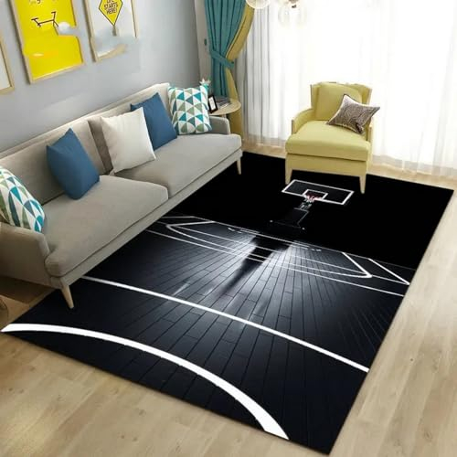 Basketball, Fußball, Tennis, Billard Startseite Dekorativer Teppich 3D-Gedruckter Teppich Kinder Krabbelkissen Schönes Geschenk 200 X 300 Cm / 78.74 X 118.11 - Fleckenabweisend, Fusselfrei – Um -0H4