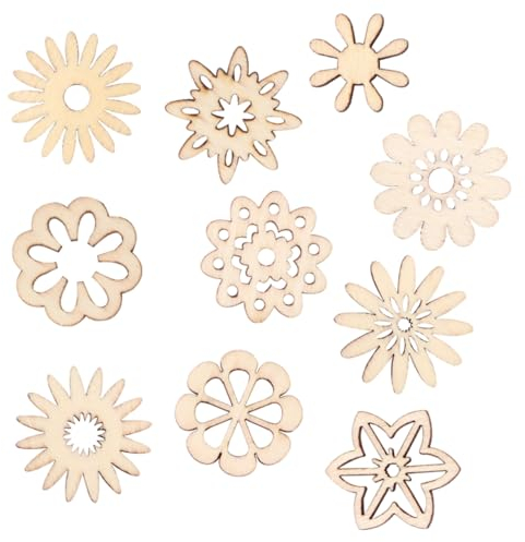 TEHAUX 100stücke Holzscheiben Für Bastelprojekte Fünfzackige Sterne Aus Holz Für Kreative Deko Scrapbooking Und Handarbeiten Für Partys Und Festliche Anlässe
