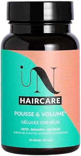In Haircare - Cure pousse & volume - 100% Clean - Active pousse, limite chute, Renforce cheveux & ongles – Prêle, ortie & romarin - Vegan - 60 gélules
