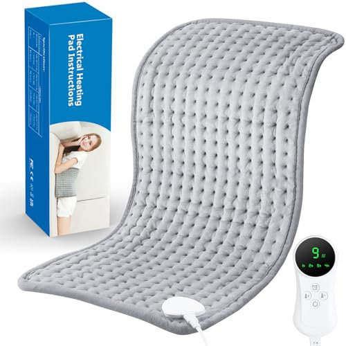 Heizkissen mit Automatisch 30 X 60 cm Elektrisch Wärmekissen 9 Temperaturstufen Heizdecke klein Heizkissen für Rücken, Nacken, Schulter, Bauch - Maschinenwaschbar