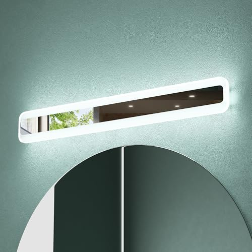 Mai & Mai Spiegelleuchte Bad 3000K-6000K 60cm LED Spiegellampe Badezimmer | Badlampe mit einstellbarer Farbtemperatur, 20W Wandleuchte Badezimmerlampe für Spiegel, Chrom, LumaRay