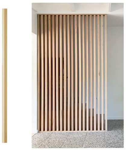Skärmavskiljare, Rumsavdelare Från Golv Till Tak, Rumsavdelare For Sovrumsvägg Med Vertikal Remsa, Med Justerbara Fötter, For Kontor Trappor Verandor Vardagsrumsdekoration (70-180 Cm)(Brown,90cm/35.4i