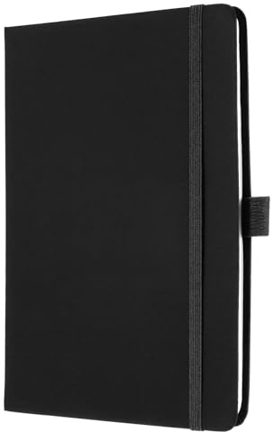 Kyrio A5-anteckningsbok, anteckningsbok, Hardcover Notepad, 80 GSM, Black Notebook A5, Note Book for Writing and Note-Taking