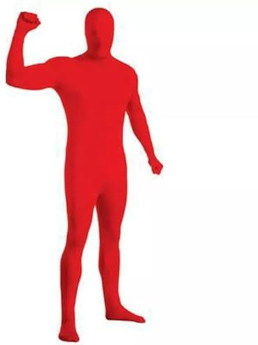 Invisible Morph Suit Party Costume Dress Full Body Women Men Spandex (Red, 170cm)