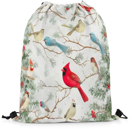 Tunnelzug Gymsack Bunte Süße Vögel Zuziehbeutel Erwachsene Schuhbeutel Kinder Gymnastikbeutel, Für Strand, Schwimmen, Schule, 36x42cm