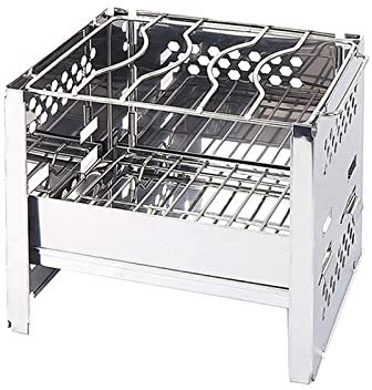 Barbecue a carbonella, Stile Barbecue in Acciaio Inossidabile, Rete in Acciaio Inossidabile, Portatile, Pieghevole per Esterni