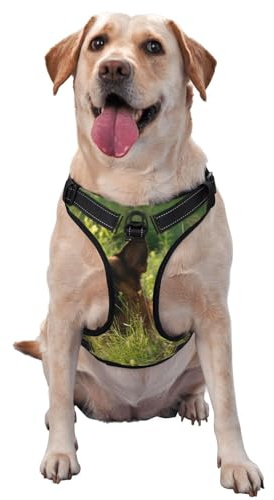 Deutscher Schäferhund Bedruckt, Haustiergeschirr, Verstellbares reflektierendes Hundegeschirr, Haustierleinenweste,L