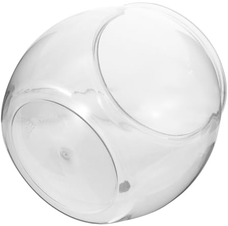 SOIMISS Transparentes Kunststoff Fischglas mit Flachem Boden Dekorativer Aquarienbehälter für Goldfische und Schildkröten Tischdeko für Wohnzimmer und Büro