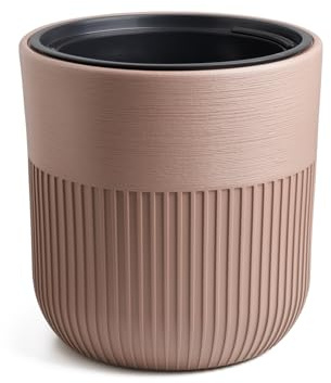 Tymar Pflanzkübel groß außen, Blumenkübel Outdoor, Blumentopf Gross draussen, Übertopf_Luca (ø 30 cm; Milchkakao)