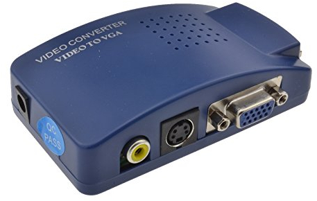 kenable EU Jaune Composite RCA/SVHS Vers VGA Onvertisseur adaptateur CCTV/Analogue