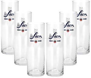 Sion Kölsch Stangen Bierglas Biergläser Glas Gläser Set - 6x Bierstangen 0,25l geeicht