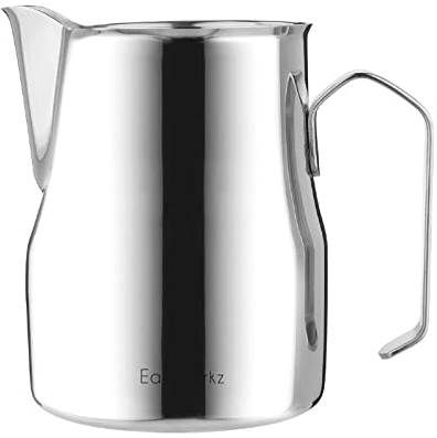 Easyworkz Milchaufschäumkrug, aus Edelstahl, Espresso Dampfkrug Milchkännchen Kaffee Schaumkrug Milchkrug Tasse Cappuccino Latte Art Tasse, 350 ml