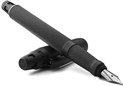 Colibri – Ascari Füllfederhalter Schwarz in hochwertiger Geschenkbox – edler Füller mit mittelgroßer Feder – Geschenk für Männer & Frauen (14.2 x 1.5 cm)