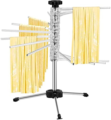 YRHH Secador De Pasta Fresca Plegable Portátil 16 Bar Secador De Pasta Fresca Rejilla De Secado De Pasta De Fideos Plegable, Secador De Pasta