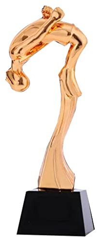 Pokale, Medaillen Auszeichnungen Ehrentrophäe des Hochsprungwettbewerbs Gold, Silber Und Bronze Champion Award Trophäe Verleihung Der Trophäe Von Leichtathletik-Hochsprung-Sportveranstaltungen Gravur