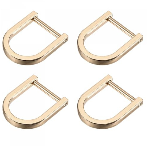 METALLIXITY Metal D Rings Non-welded D-shaped Ring Buckles for DIY Keychains Card Holders Purse
