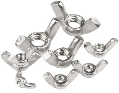 BREAKA Flügelmuttern M3 M4 M5 M6 M8 M10 M12 Rändelmutter-Befestigungssortiment-Set, Gewindemutter aus Edelstahl 304 handfest anziehen (Size : M10 (3Pcs))