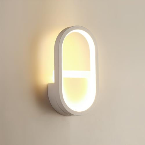 Chao Zan 16W LED Wandleuchte Modern Nachttischlampen Innen Flurlampe Rund Wandlampe aus Metall Wandbeleuchtung kreative Wandstrahler für Schlafzimmer Wohnzimmer Kinderzimmer Warmweiß Kaltweiß (weiß)