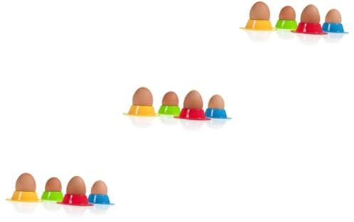 QTANZIQI Hueveras Creativas Soportes para hueveras 12 Piezas Hueveras de Silicona Soporte para Huevos de Silicona Soportes para Huevos Hueveras Redondas Redondas para Alimentos Rejilla para Huevos