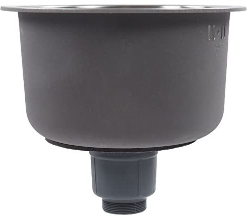 Mini évier de Cuisine Rond en Acier Inoxydable, Diamètre 30 Cm, Raccord Direct, Non Poreuse Hydrophobe, évier Rond de Cuisine