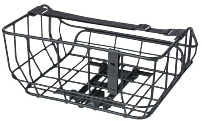 Basil Portland cykelkorg MIK, 25 l, bak, matt svart, tillverkad av aluminium, inkl. låsbar MIK-adapterplatta, avtagbar, robust och snygg