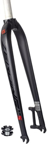 Horquillas Rígidas De Bicicletas De Montaña 26 27,5 29 Universal Horquilla MTB De Aluminio Ultraligera Freno De Disco Horquillas Delanteras De Tubo Recto De 1-1/8 9*100MM QR(Black label,26in)