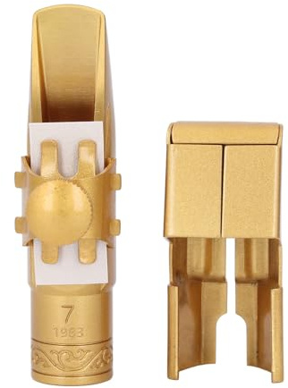 Sopran-Saxophon-Mundstück, B-Saxophon-Mundstück-Set, Mattvergoldetes Messing, Sopran-Saxophon-Mundstück