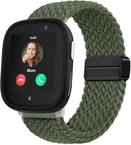 OUTPUTBT Magnetisch Armbänder 20mm für Xplora X6 Play/X 6/X6 Pro/XPLORA XMOVE/Sloth cloud H97/Anio 5/Anio 6/Gizmo/Gabb Watch 3/2/1 Armband Kinder Nylon Baumwolle Geflecht für Mädchen Jungen