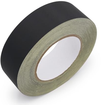 Cinta de Aislamiento eléctrico, Cinta Adhesiva de Tela de Acetato Aislante Negra for reparación de Guitarras y Coches eléctricos(50mm)